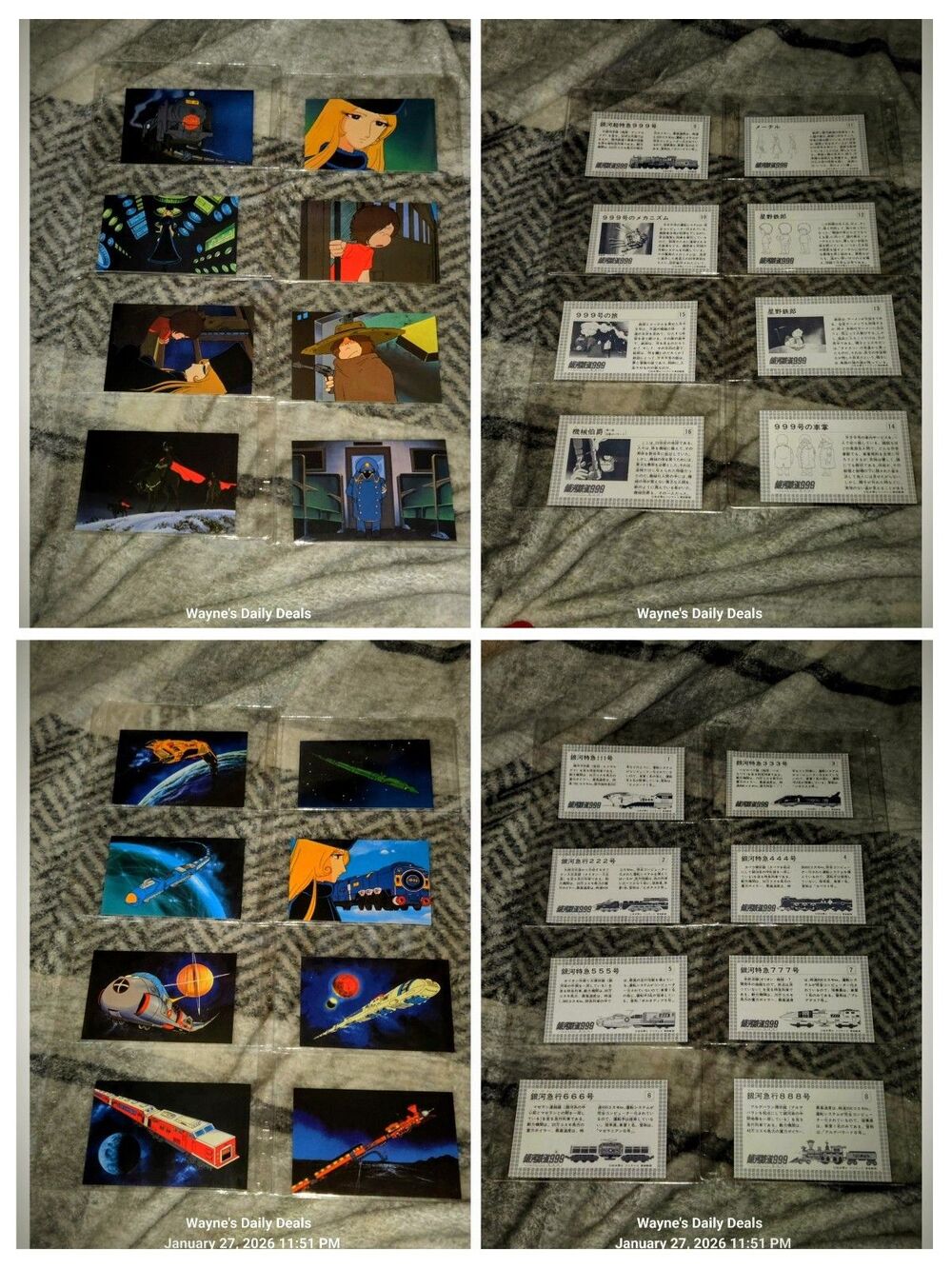 Galaxy Express 999 Complete Story Card Set 64/64 Vintage Japanese Anime Cards